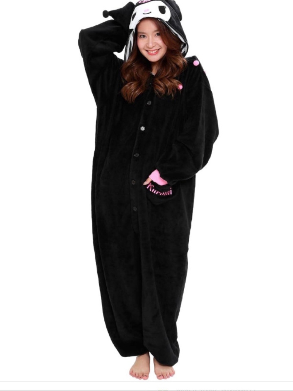New with Tags Sanrio Kuromi Fleece Kigurumi Onesie Pajamas – One Size Unisex